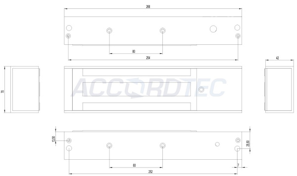 ML-395 KB Электромагнитный замок ACCORDTEC, 500 кг, накладной